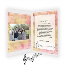 Музыкальная свадебная открытка на заказ "WEDDING DAY" - подарок от всей семьи / группы людей / коллег, друзей
