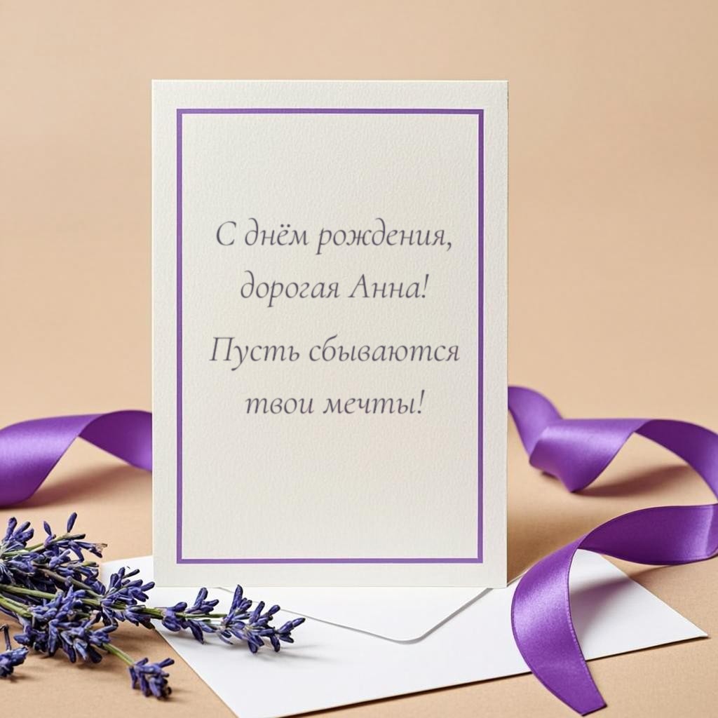 Открытка без музыки — персональный текст
